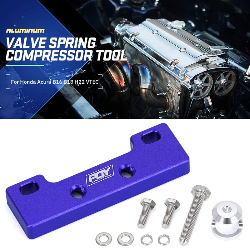 PQY Valve Spring Compressor Tool Removal Tool Compatible with Honda Acura B16 B18 H22 VTEC Blue - Image 2